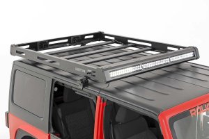 Jeep Wrangler Roof Rack - Rough Country - Black Series Lights - '07-'10